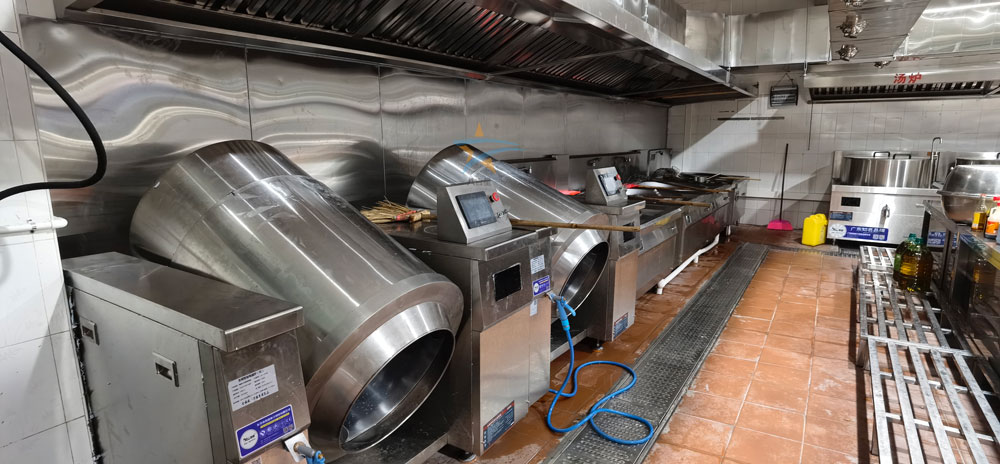 虎门捷胜小学食堂ky登录烹饪区大型炒菜机