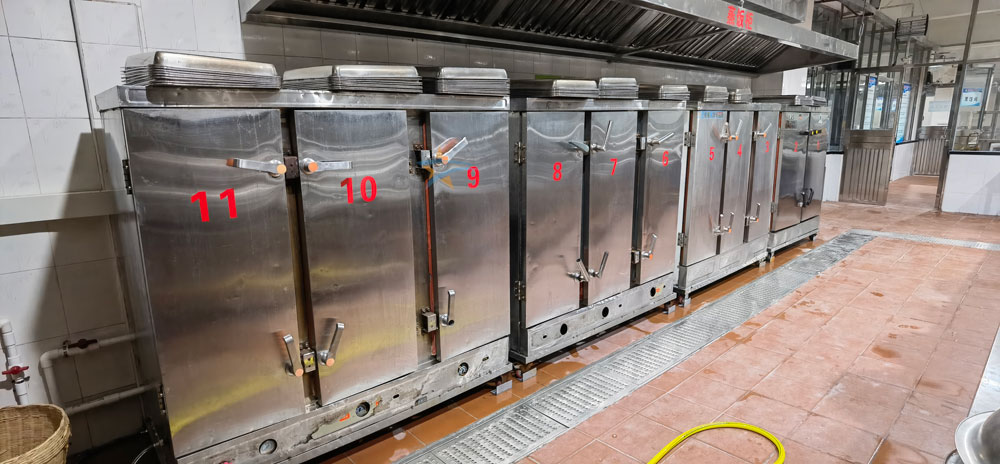 虎门捷胜小学食堂ky登录烹饪区蒸饭柜