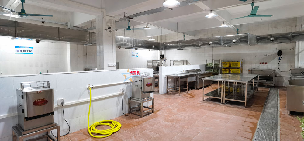 虎门捷胜小学食堂ky登录蔬菜粗加工区