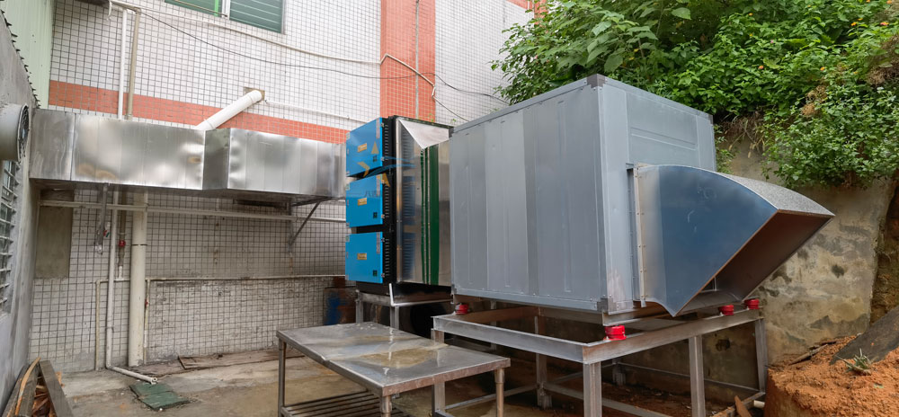 虎门捷胜小学食堂ky登录油烟净化系统