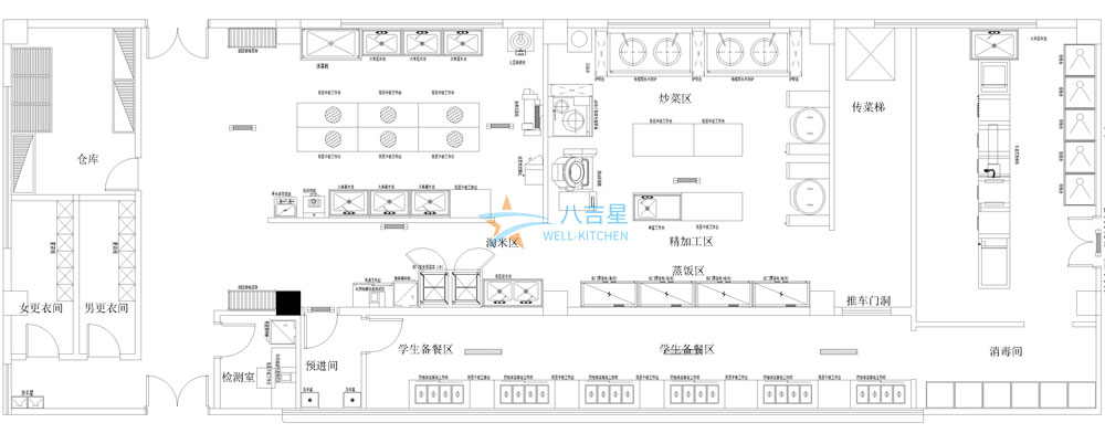通艺实验学校食堂ky登录工程设计图