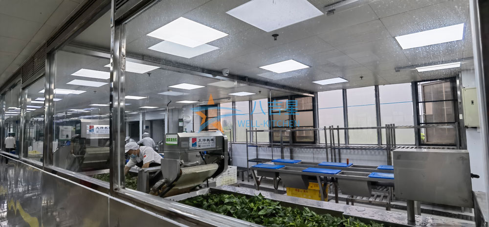 南山鑫辉餐饮中央ky登录二楼蔬菜加工区