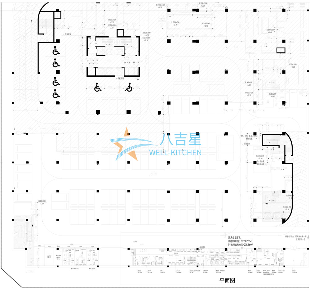深圳开立生物医疗员工食堂ky登录工程负一楼平面设计图