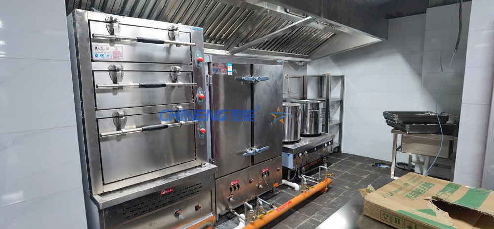 深圳光明贝特瑞2楼员工食堂ky登录烹饪区蒸制功能区