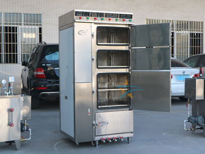 连锁式餐饮蒸柜实拍图