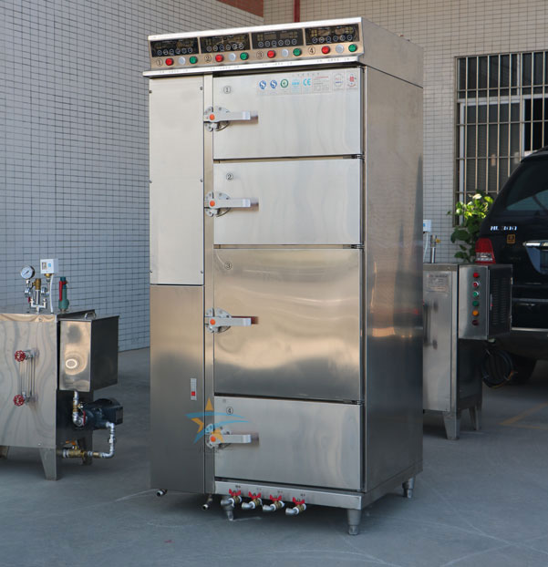 连锁式餐饮蒸柜实拍图