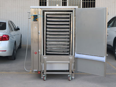 商用推车式蒸柜实拍图