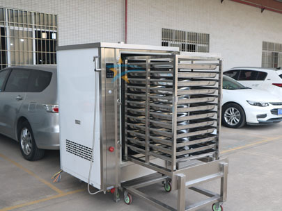 商用推车式蒸柜实拍图