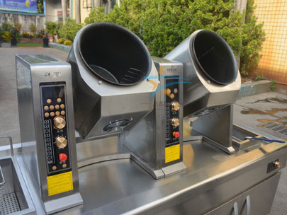 商用滚筒式炒菜机实拍图