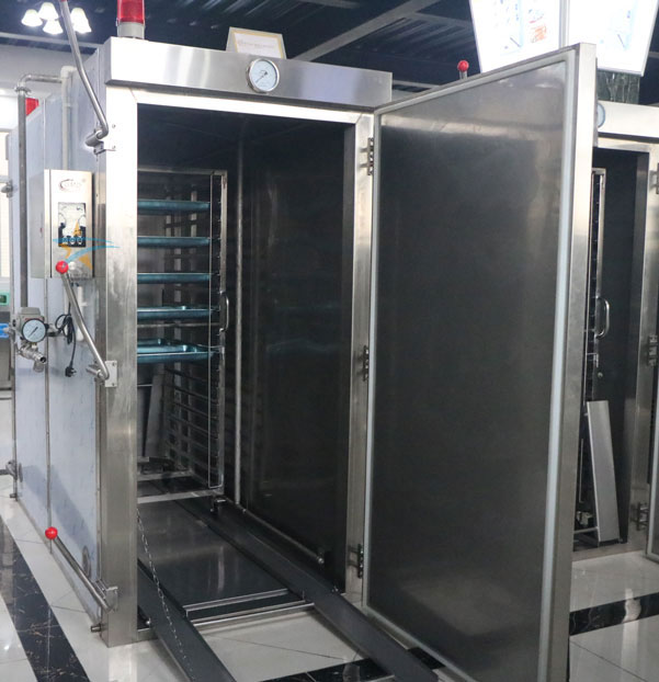 隧道式大型推车蒸柜实拍图