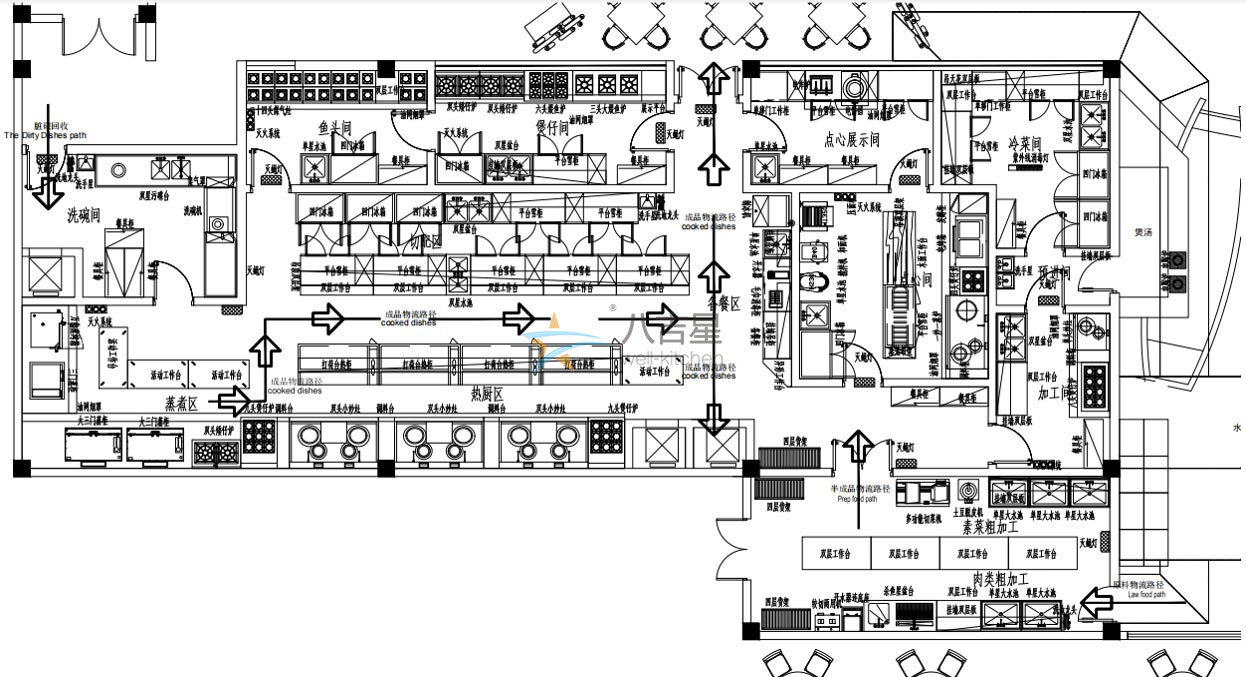 酒店酒楼ky登录工程平面设计图