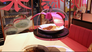 传送食物的云轨系统 传送食物的云轨系统